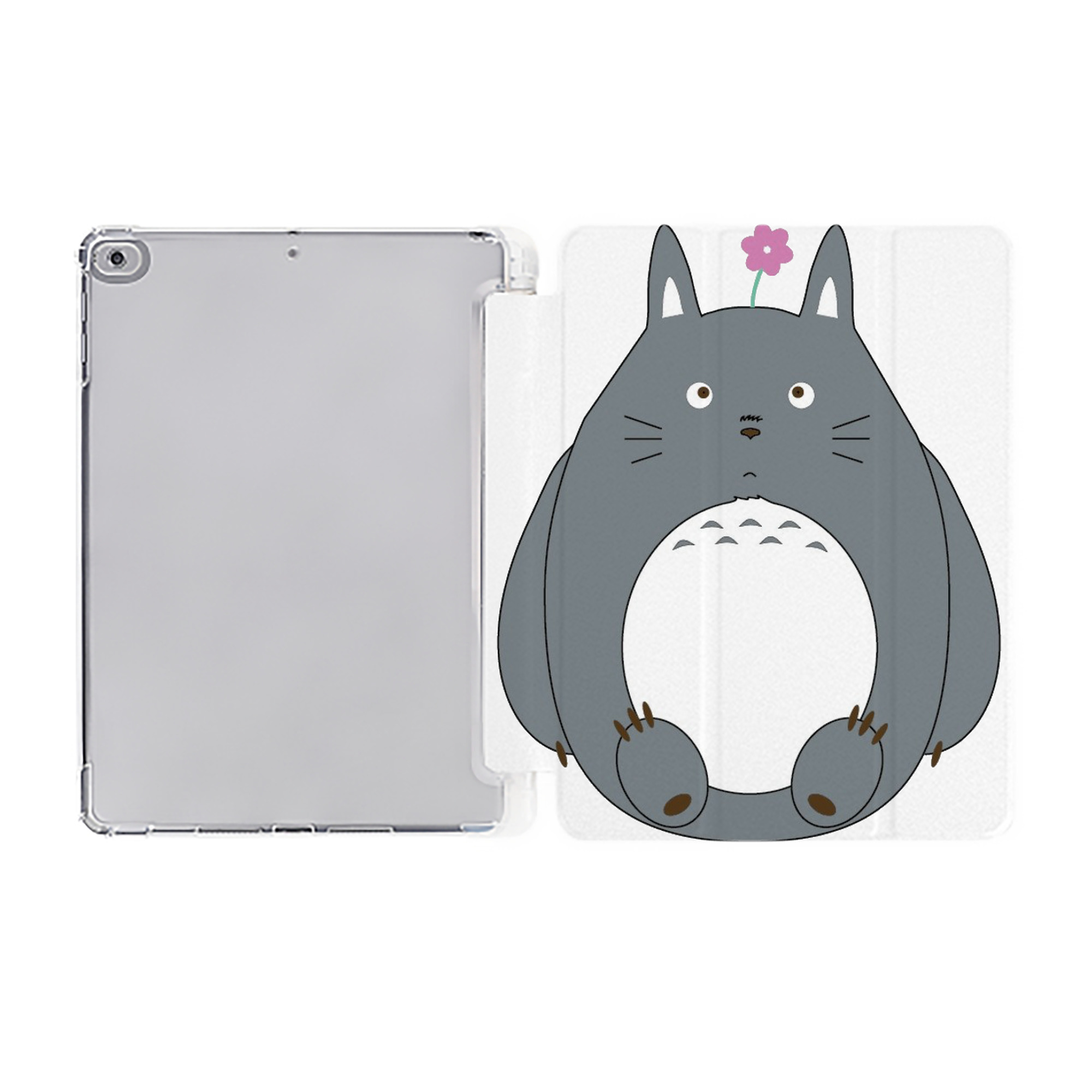 （画像用） となりのトトロ 草壁メイ 草壁サツキ My Neighbor Totoro Satsuki Kusakabe Mei Kusakabe IPad ケース ペン収納付き 三つ折りスタンド PUレザー×シリコン 対応機種9.5/10.5/10.9インチ